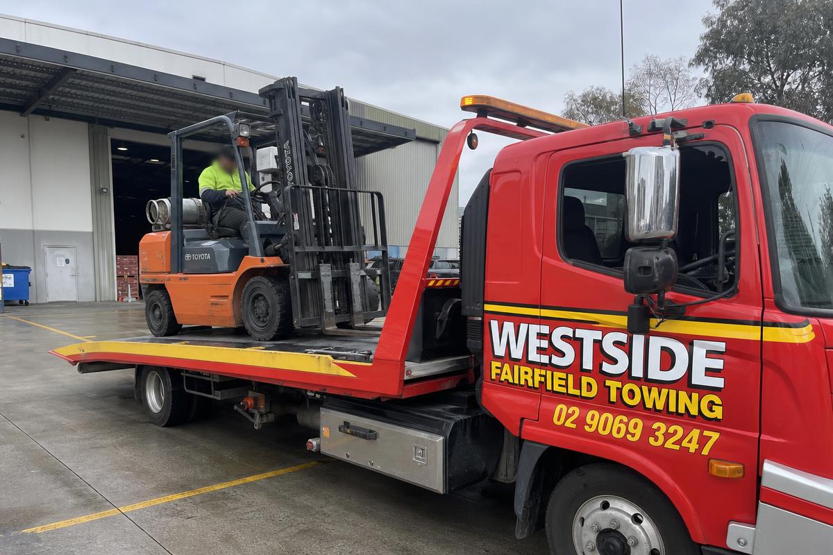Forklift towing up to 4 tonnes by Westside Fairfield Towing